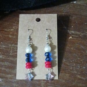 Chic Multicolor Beaded Star Earrings